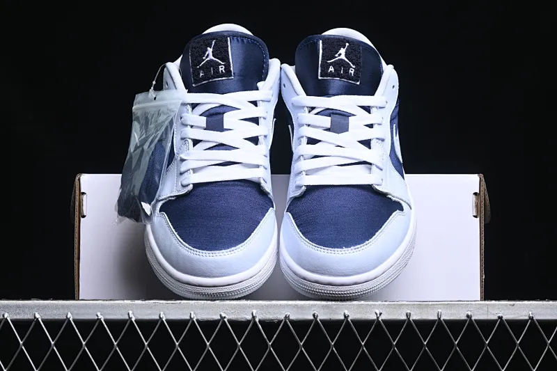 All categories Air Jordan Jordan series basketball shoes Air Jordan 1 Low Air Jordan 1 Low AJ1 Joe 1 silk navy blue low-top cultural casual sneakers FZ8778-044
